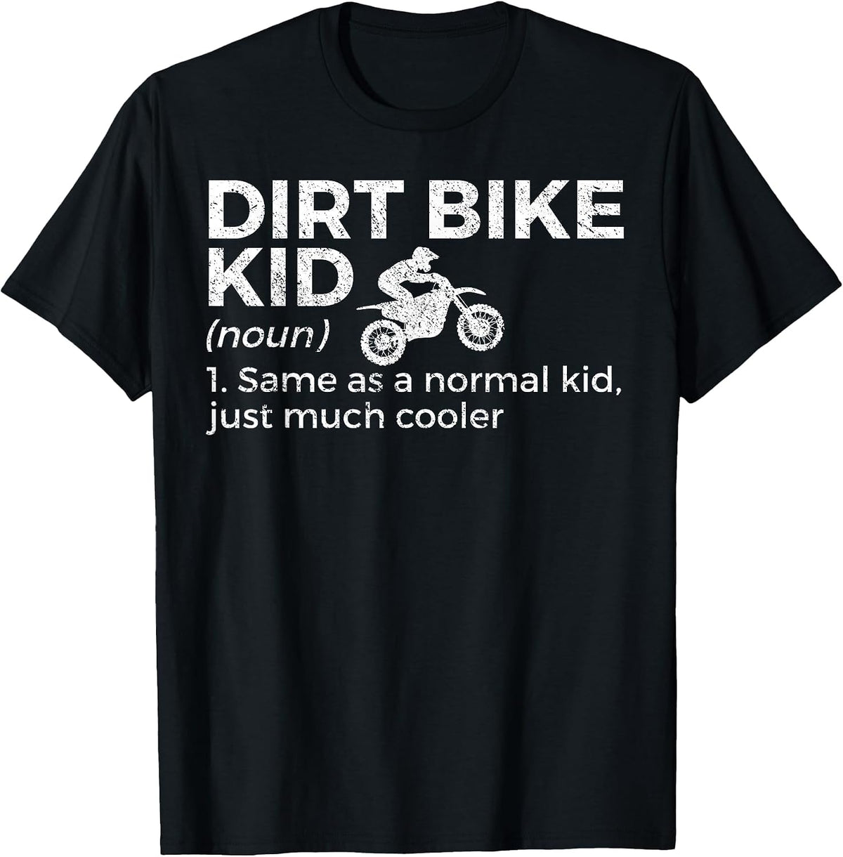 Dirt Bike Kid Definition Motocross T-Shirt - Black