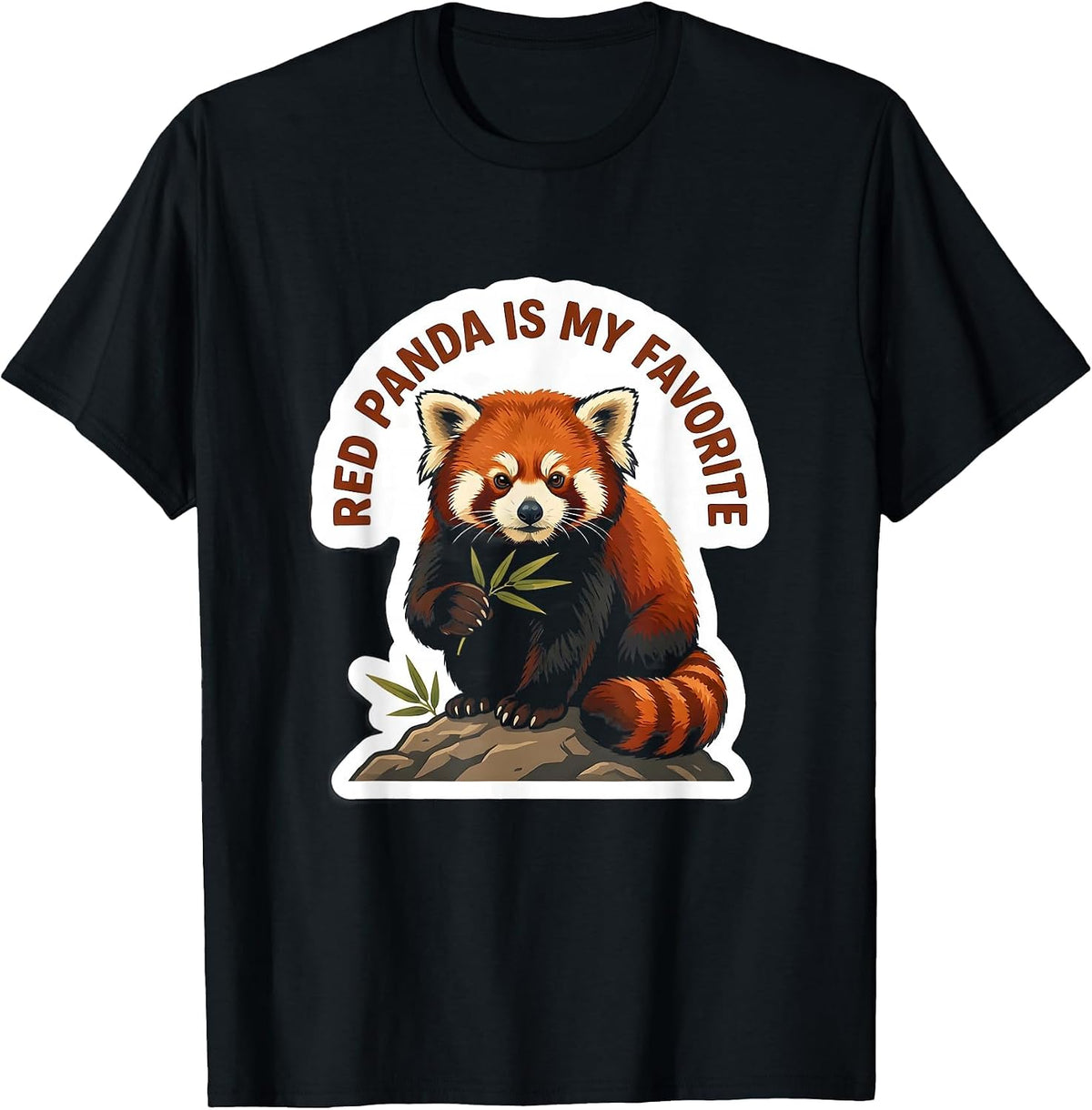 Men's Red Panda Is My Favorite Funny Cute Animal Lover Gift T-Shirt - Black