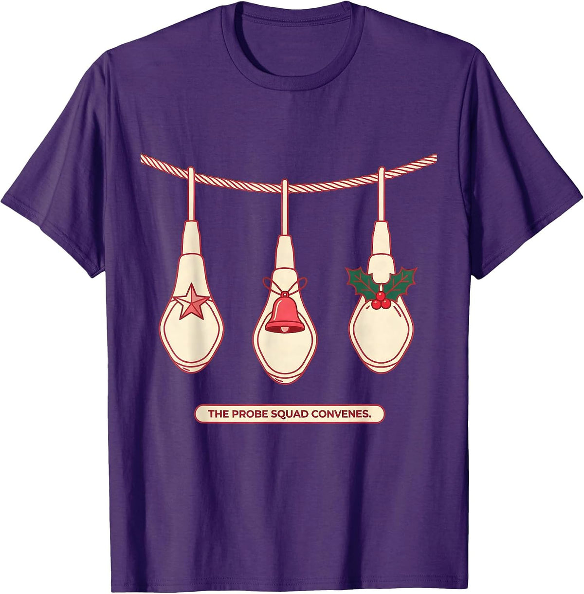 The Probe Squad Convenes Funny Sonographer Ultrasound Tech T-Shirt - Purple