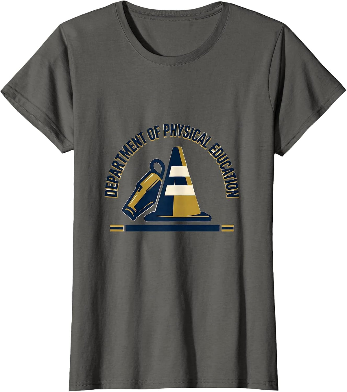 Women's Department Of Physical Education Sports PE Teacher Back T-Shirt - Asphalt Grey