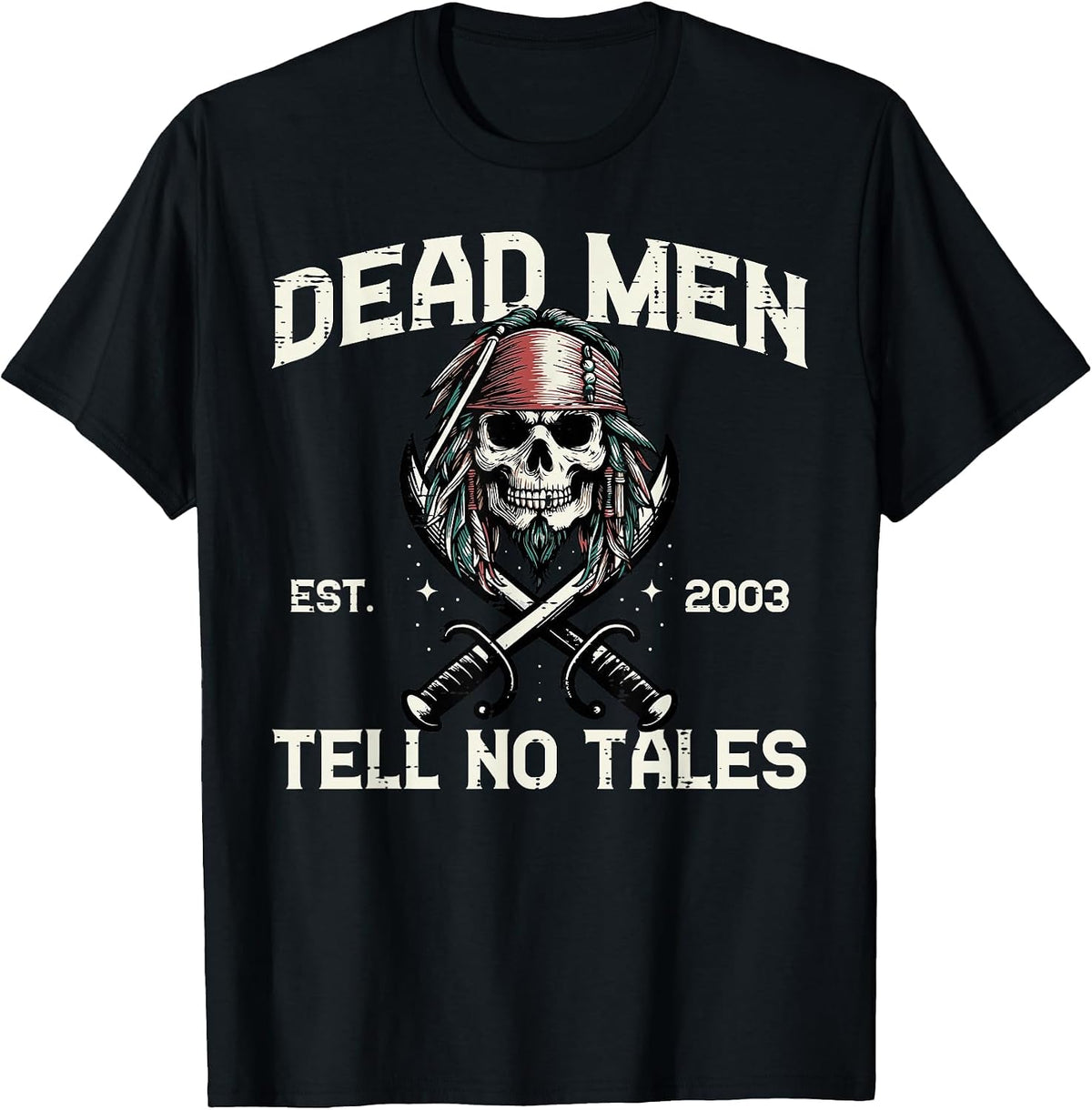 Cool Pirate Costume Men Women Kids Boys Girls Teen T-Shirt - Black
