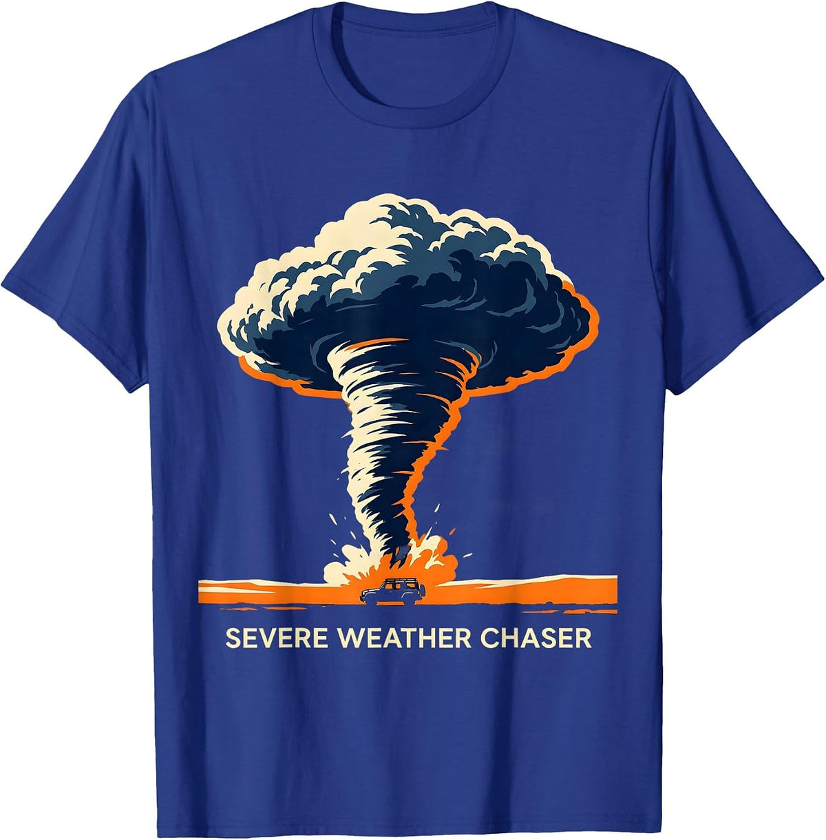Men's Severe Weather Chaser Tornado Storm Chaser Meteorology T-Shirt - Royal Blue