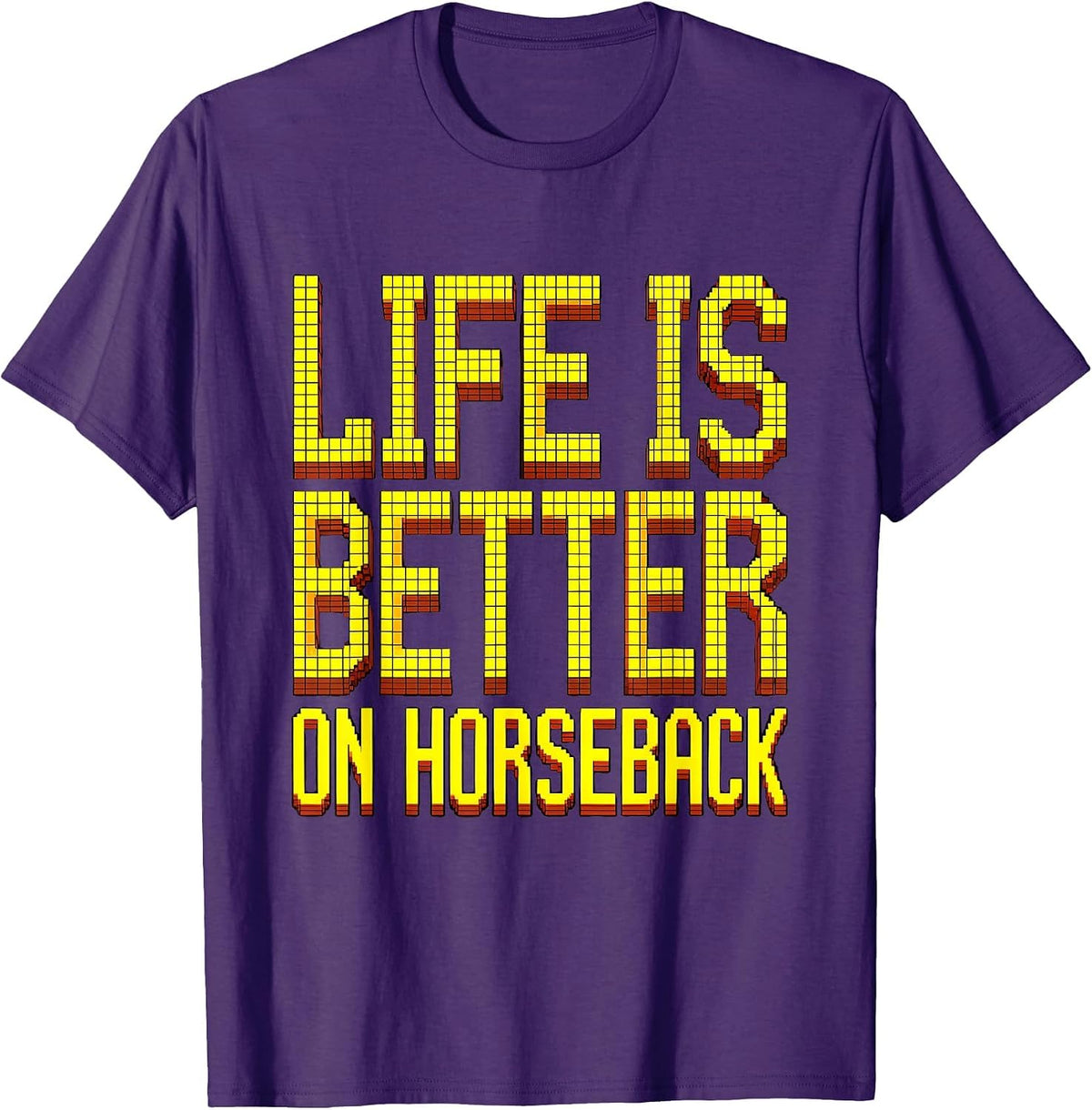 Life Is Better On Horseback Rodeo Design T-Shirt - Purple