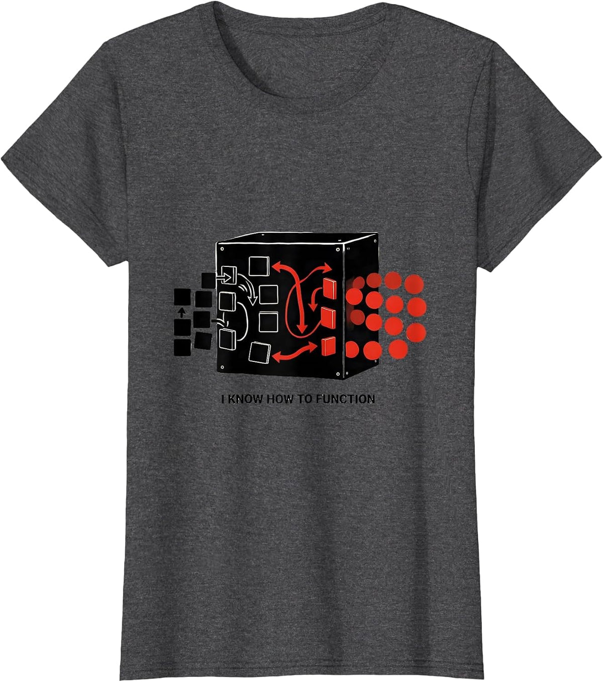 Women's I Know How To Function Funny Math Teacher Gift T-Shirt - Dark Heather Grey