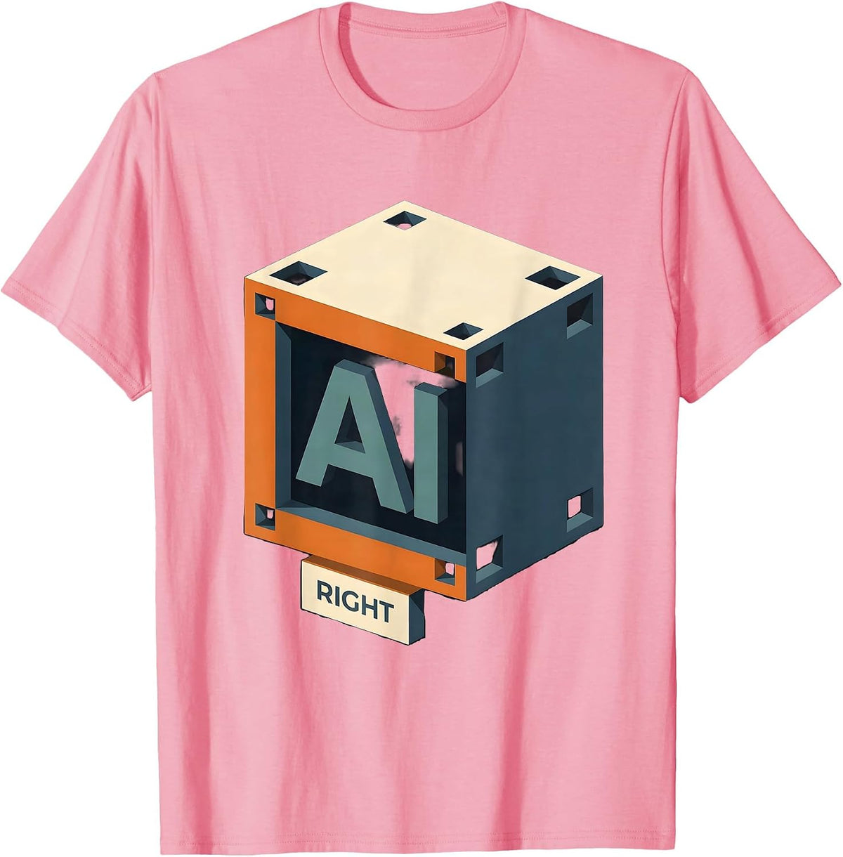Men's Al Right Funny Chemistry Periodic Table Wordplay Science T-Shirt - Pink