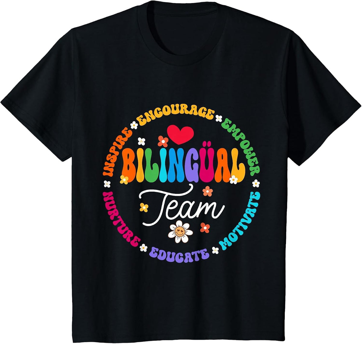 Cultivando Bilingues Dual Language Bilingual Team Teacher T-Shirt - Black