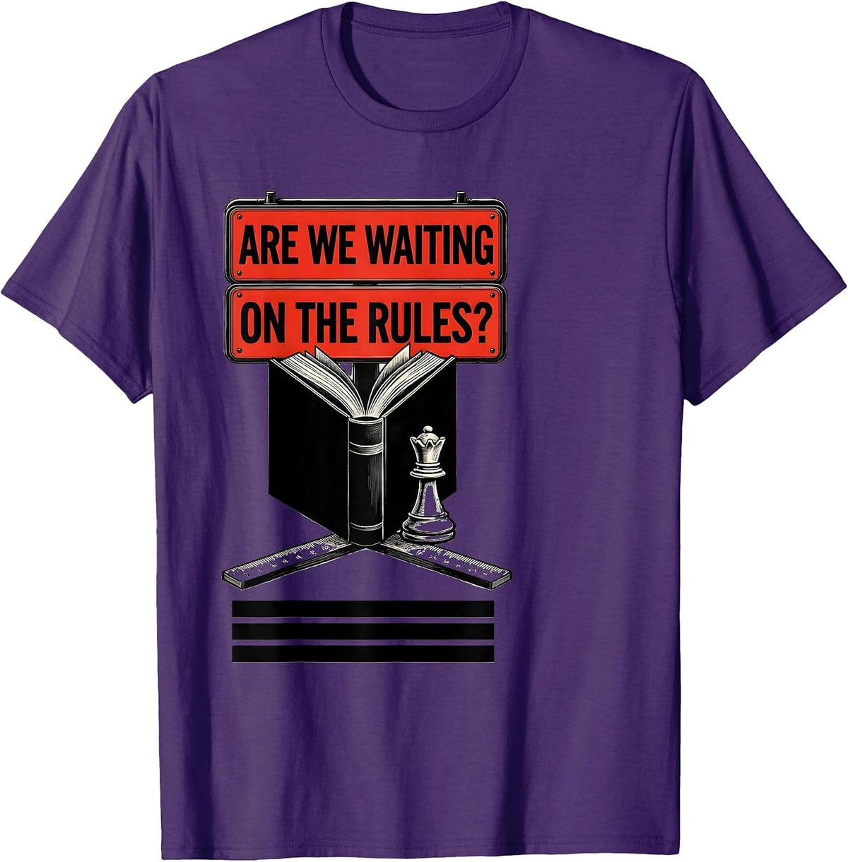 Men's Are We Waiting On The Rules Funny Board Game Night Host T-Shirt - Purple
