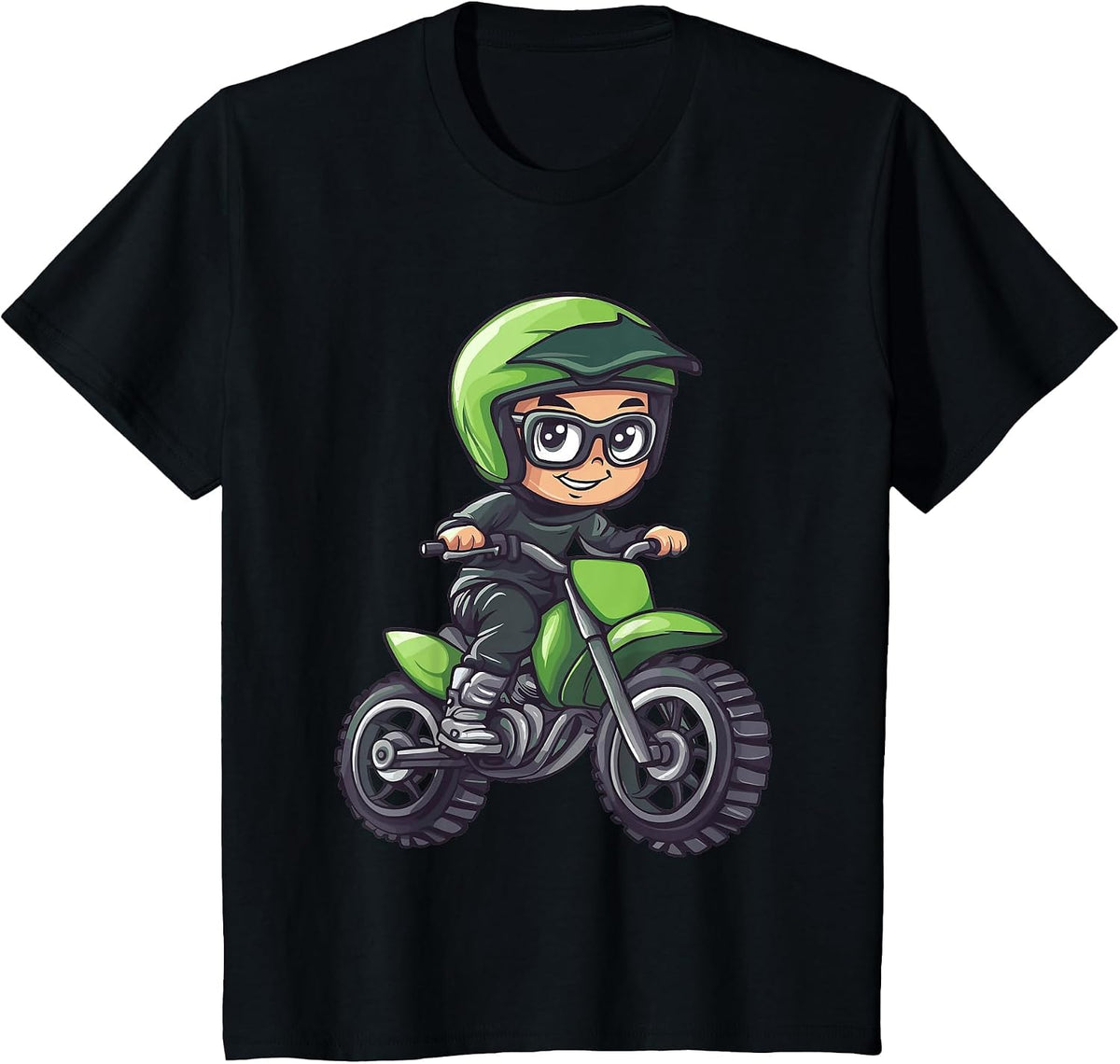 Kids Dirt Bike T-Shirt - Black