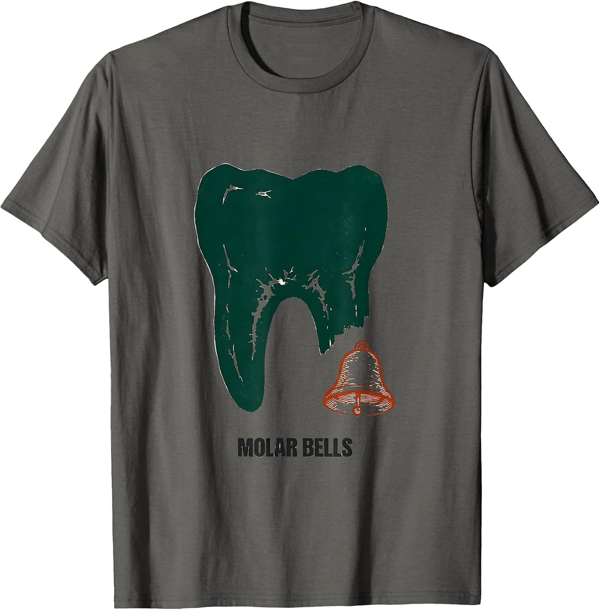 Men's Molar Bells Funny Dental Hygienist Assistant Dentist T-Shirt - Asphalt Grey