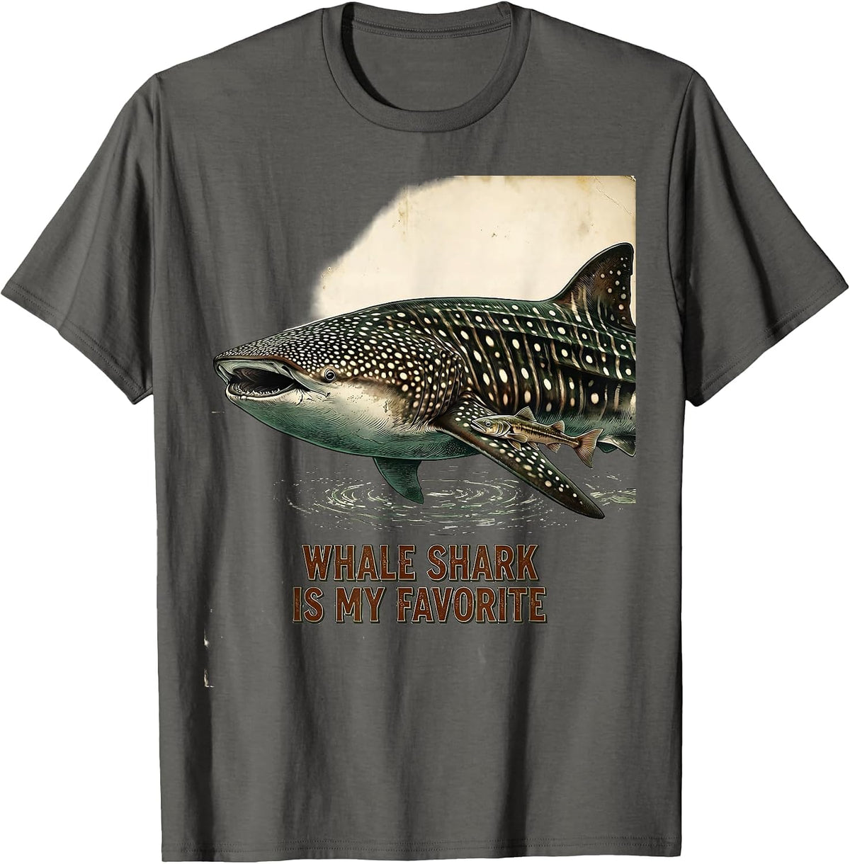 Men's Whale Shark Is My Favorite Vintage Ocean Animal Lover Marine T-Shirt - Asphalt Grey