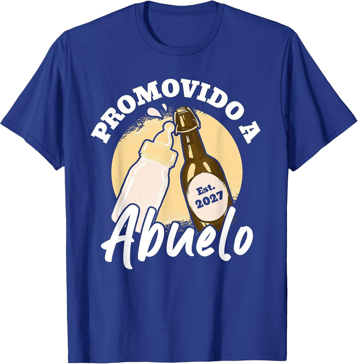 Abuelo Cargando Promovido A Abuelo 2027 T-Shirt - Royal Blue