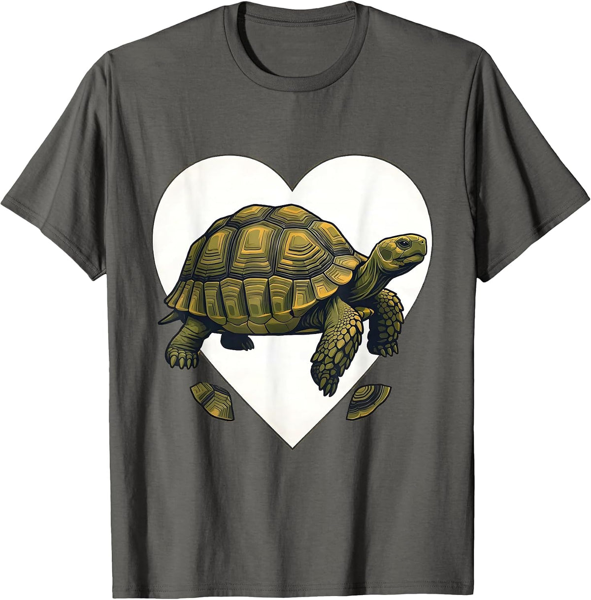 Profile Tortoise Midcentury Modern Animal Lover Gift T-Shirt - Asphalt Grey