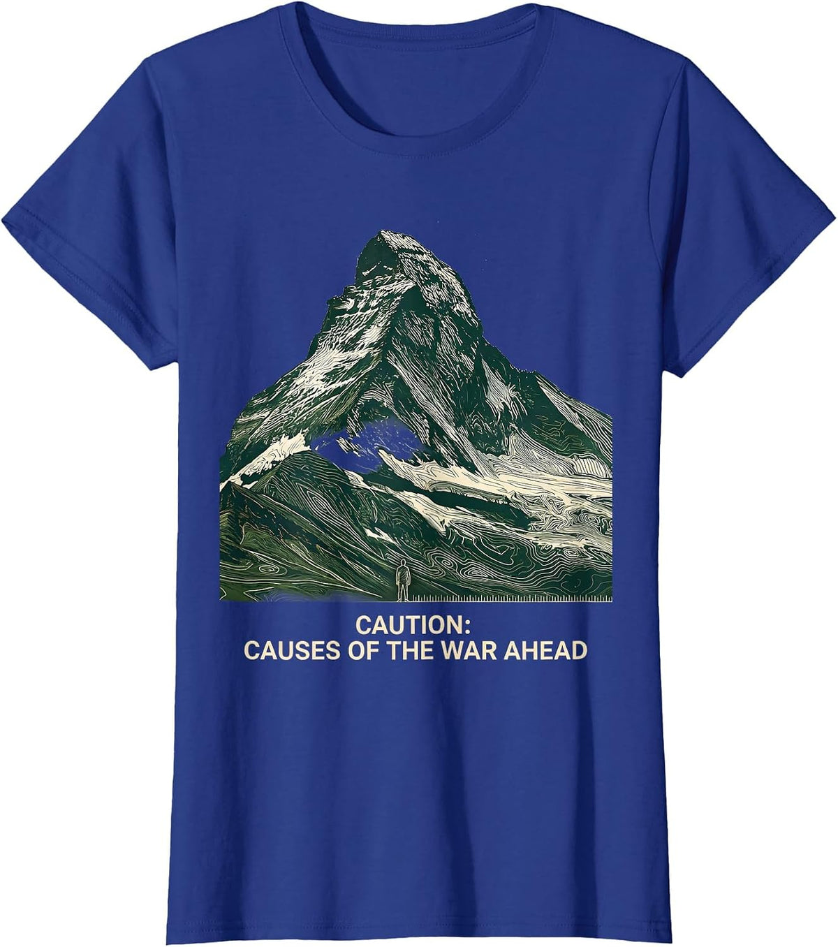 Women's Caution: Causes Of The War Ahead Funny History Teacher T-Shirt - Royal Blue