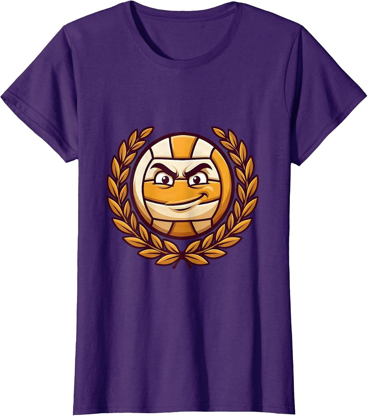 Women's Volleyball Laurel Wreath Champion Graphic T-Shirt - Purple