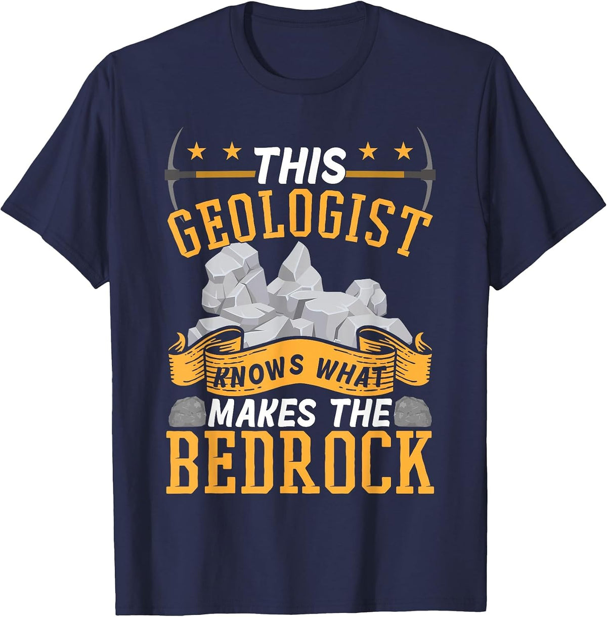 Funny Mineral Rock Collector Rockhound Geologist T-Shirt - Navy Blue