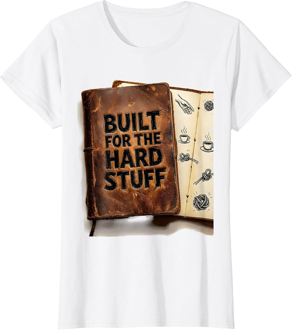 Built for the Hard Stuff Social Worker Design T-Shirt - White
