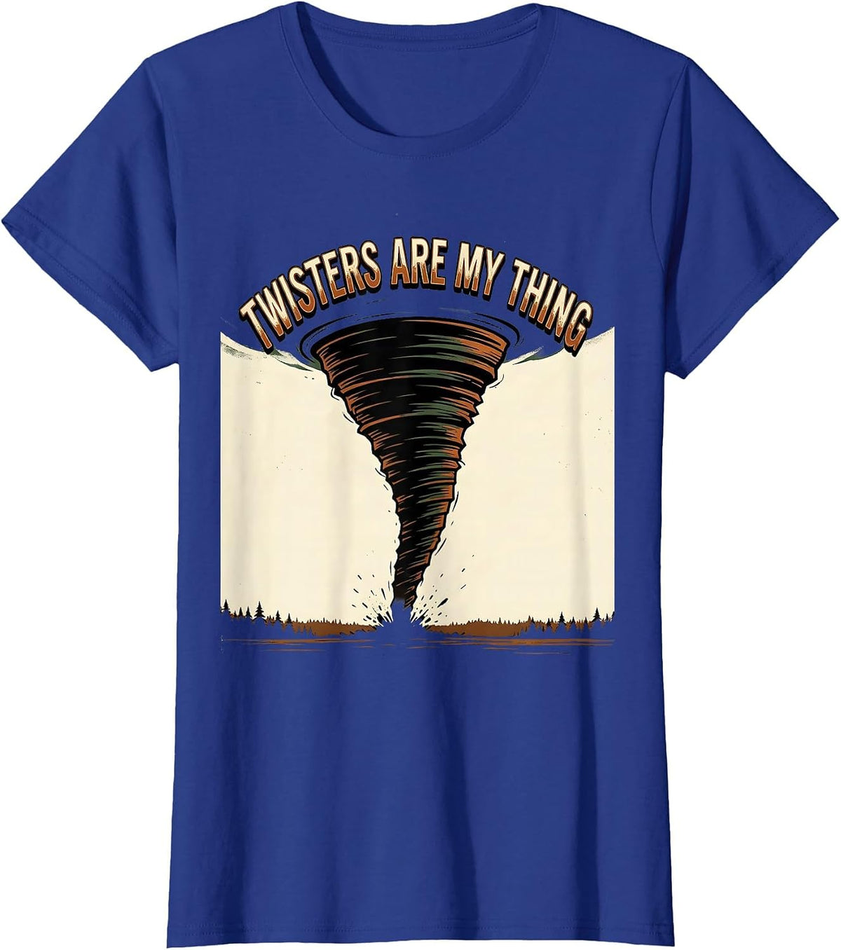 Women's Twisters Are My Thing Vintage Storm Chaser Tornado Weather T-Shirt - Royal Blue