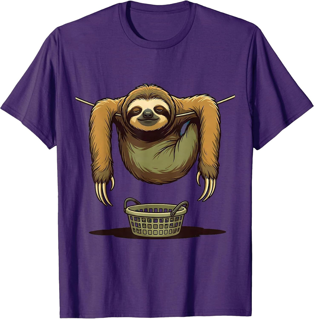 Men's Slack Sloth Funny Animal Humor Sloth Lover Gift T-Shirt - Purple