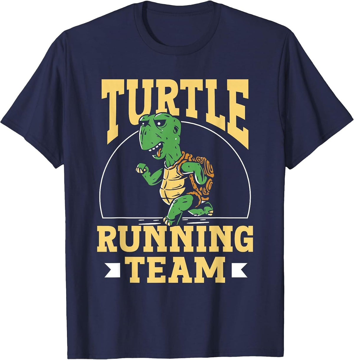 Turtle Running Team Running Runner Jogging Jogging T-Shirt - Navy Blue