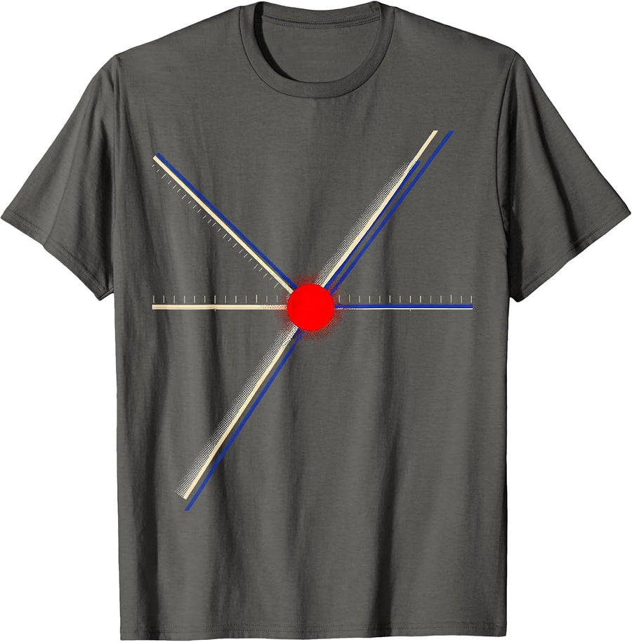 Graph Lines Math Teacher Humor Pun Gift T-Shirt - Asphalt Grey