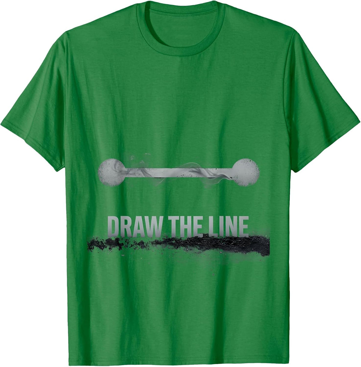 Men's Draw The Line Funny Math Teacher Math Nerd Humor T-Shirt - Kelly Green