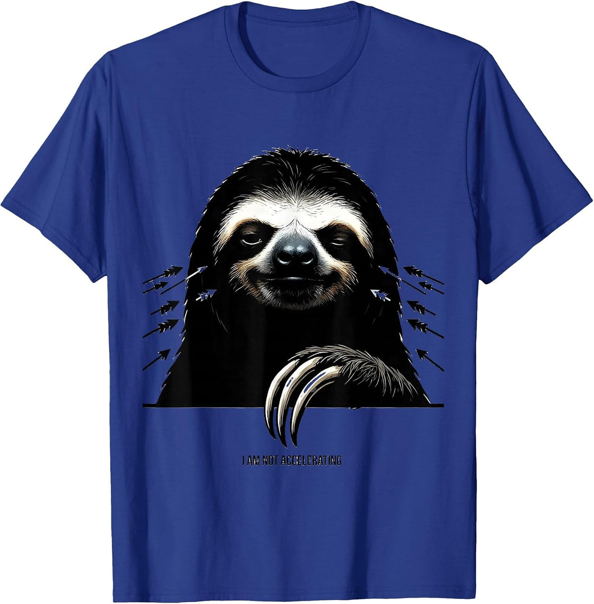 I Am Not Accelerating Funny Sloth Lover Gift T-Shirt - Royal Blue