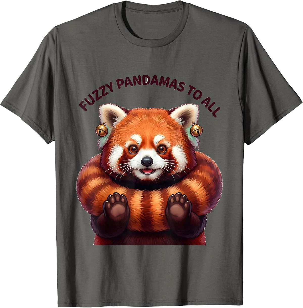 Fuzzy Pandamas To All Cute Kawaii Red Panda Lover Gift T-Shirt - Asphalt Grey