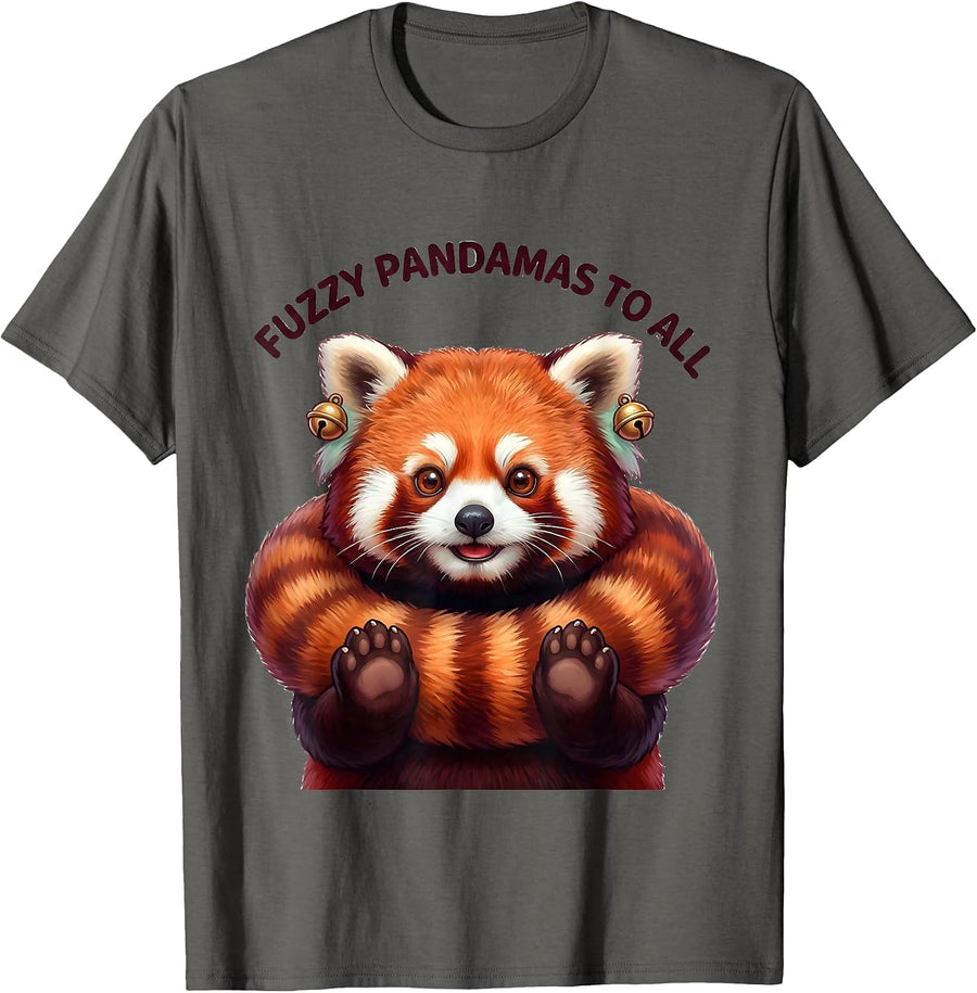Fuzzy Pandamas To All Cute Kawaii Red Panda Lover Gift T-Shirt - Asphalt Grey