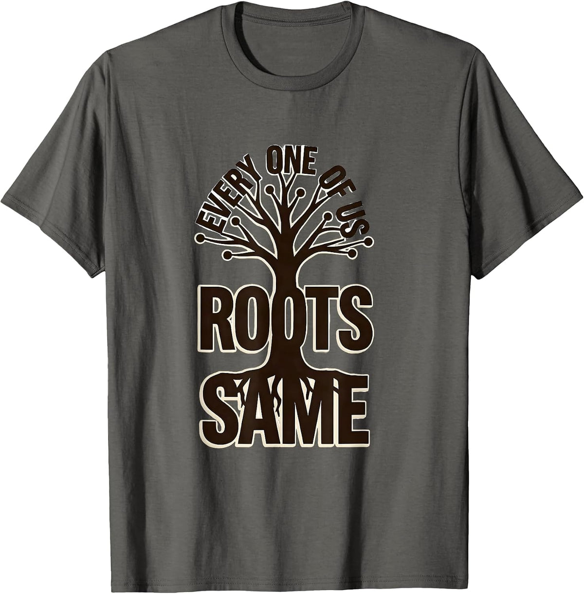 Men's Same Roots, Every One of Us Family Reunion Matching Group T-Shirt - Asphalt Grey