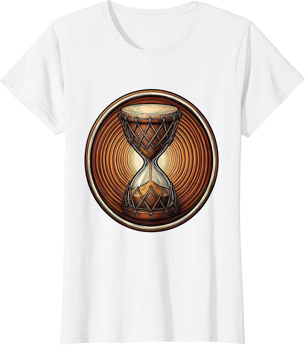 Speech Therapy Talking Drum Sound Ripple Illustration T-Shirt - White