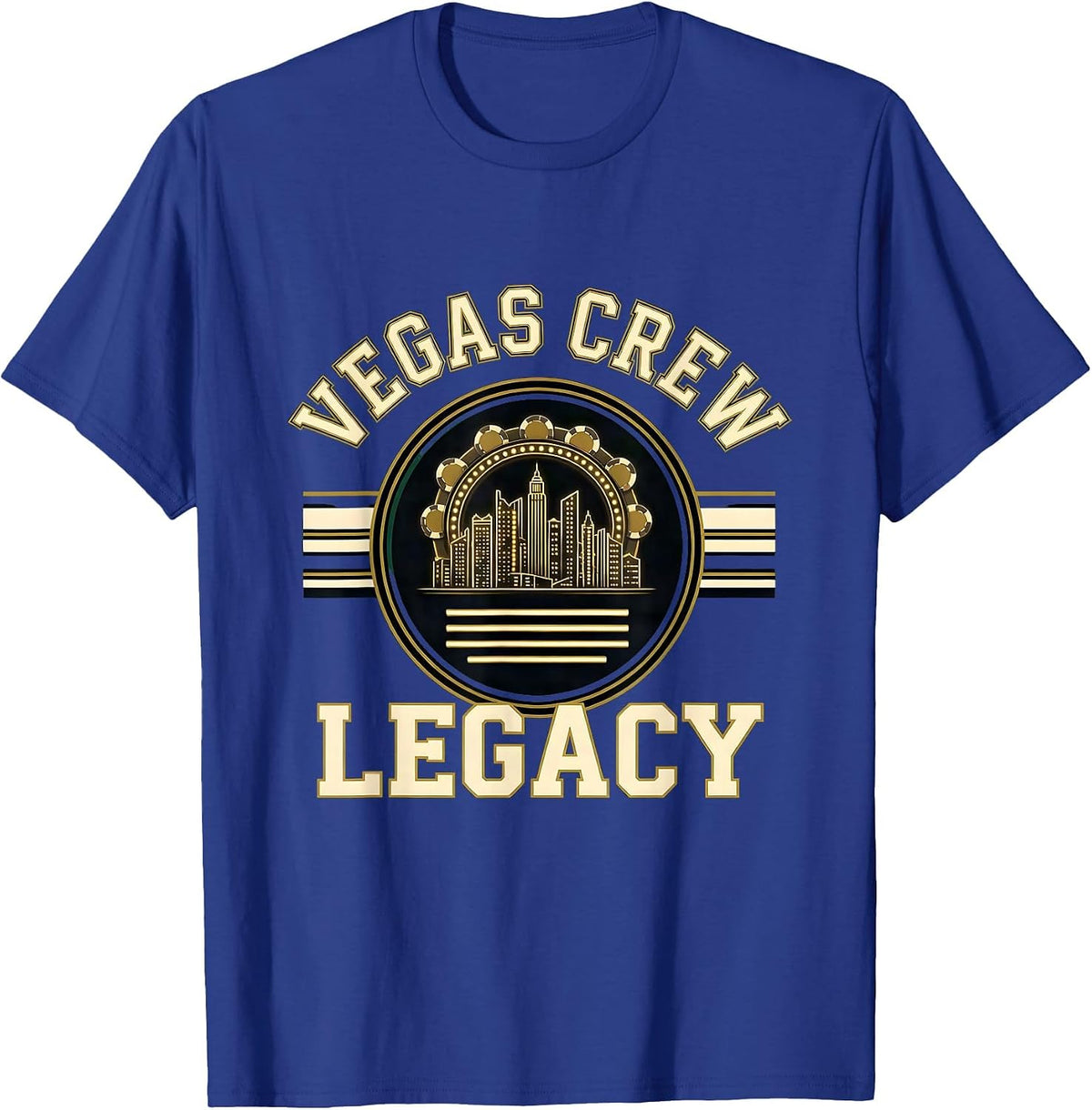 Vegas Crew Legacy Retro Las Vegas Nevada Souvenir T-Shirt - Royal Blue