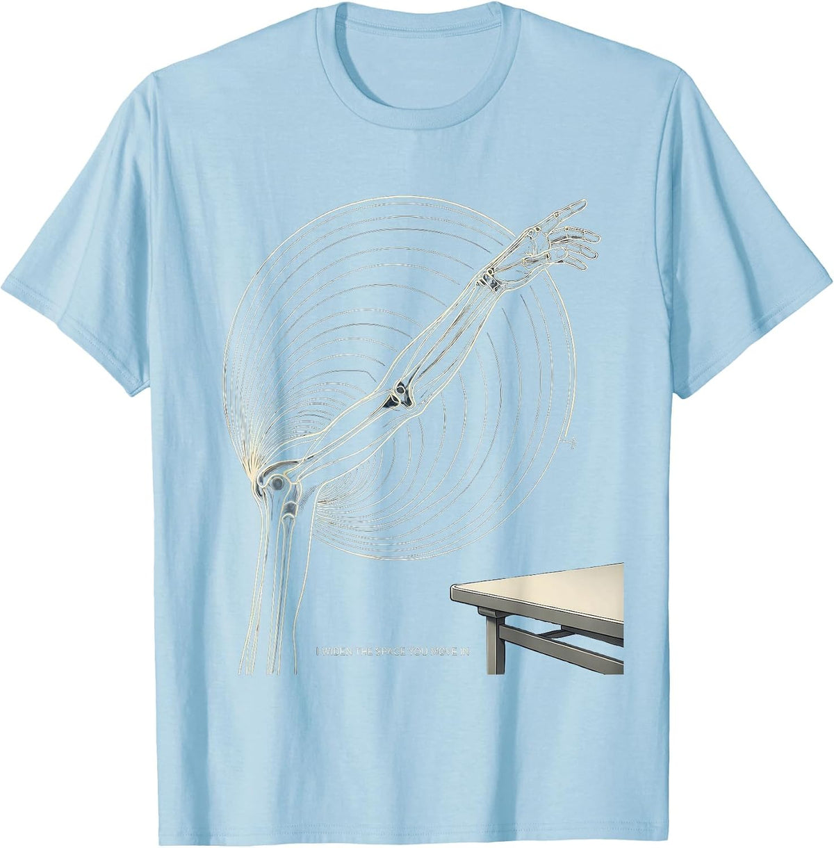 Men's I Widen The Space You Move In Funny Physical Therapist Gift T-Shirt - Baby Blue