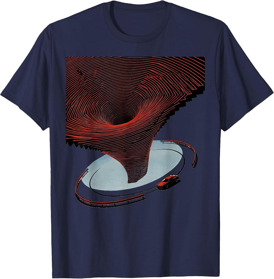Tornado Chaser Storm Chasing Weather Enthusiast Humor T-Shirt - Navy Blue