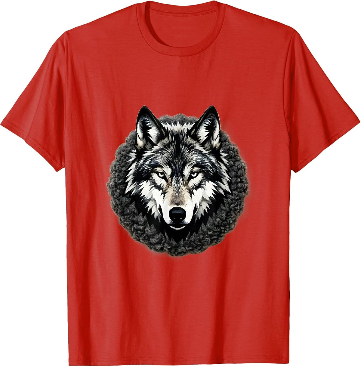 Men's Wolf in Sheep's Clothing Graphic Design T-Shirt - Red