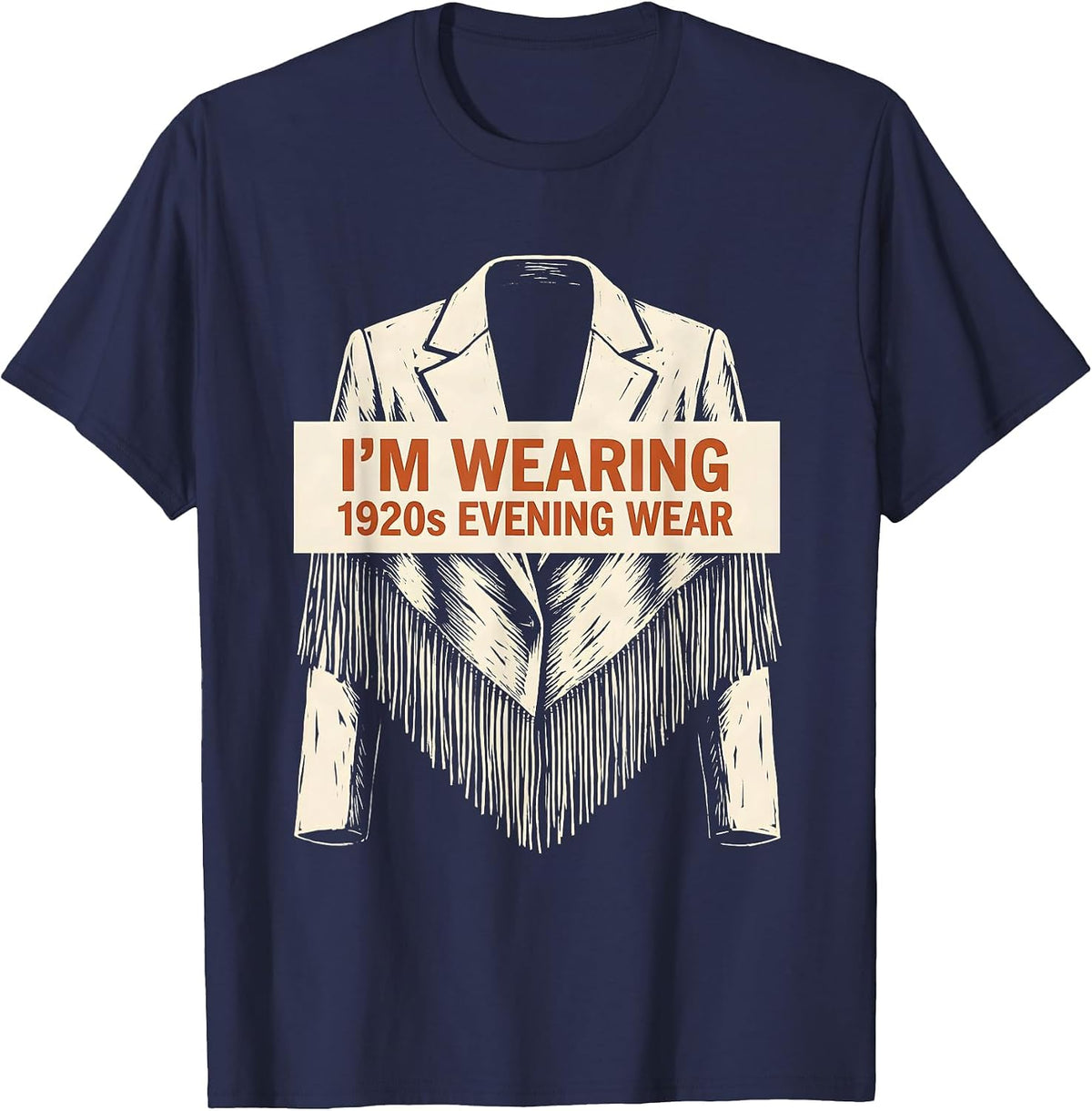 Men's I'm Wearing 1920s Evening Wear Vintage Roaring Twenties T-Shirt - Navy Blue
