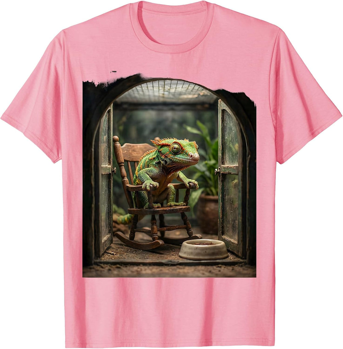 Men's Crested Gecko Vintage Reptile Lover Humor T-Shirt - Pink