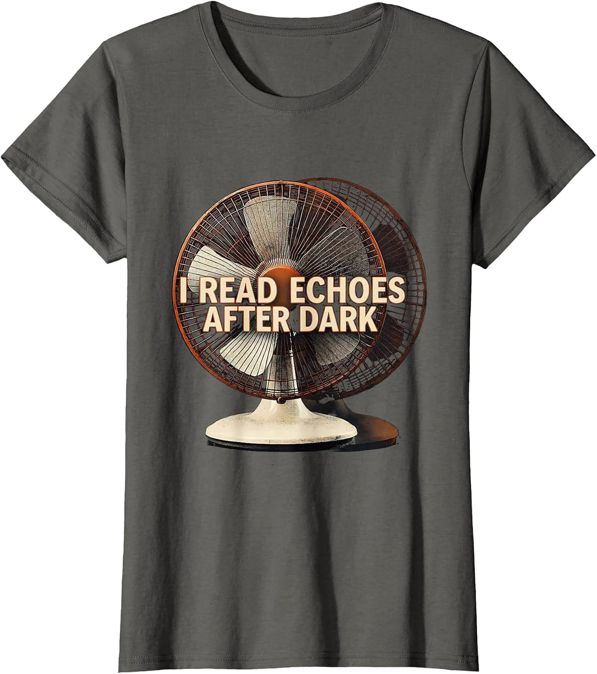 Women's I Read Echoes After Dark Funny Sonographer Halloween T-Shirt - Asphalt Grey
