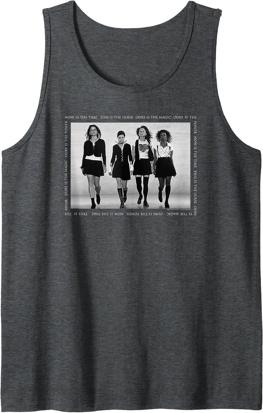 The Craft Now is The Time Square Text Photo 90's Witch Movie Tank Top - Dark Heather Grey