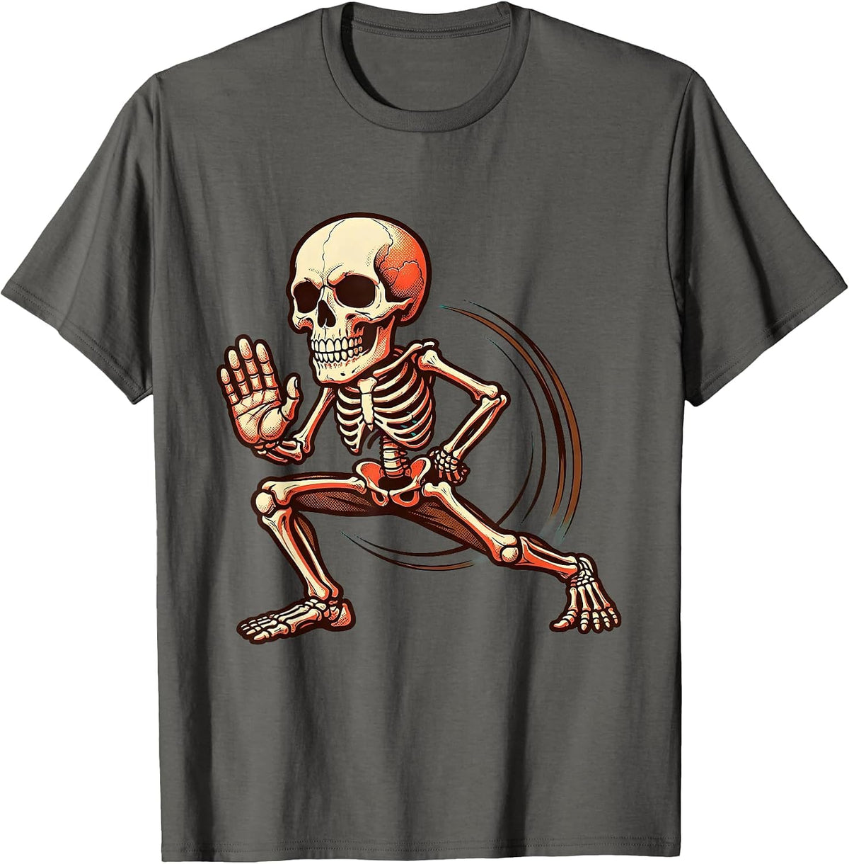 Men's Physical Therapy Lunge Motion Graphic Design T-Shirt - Asphalt Grey