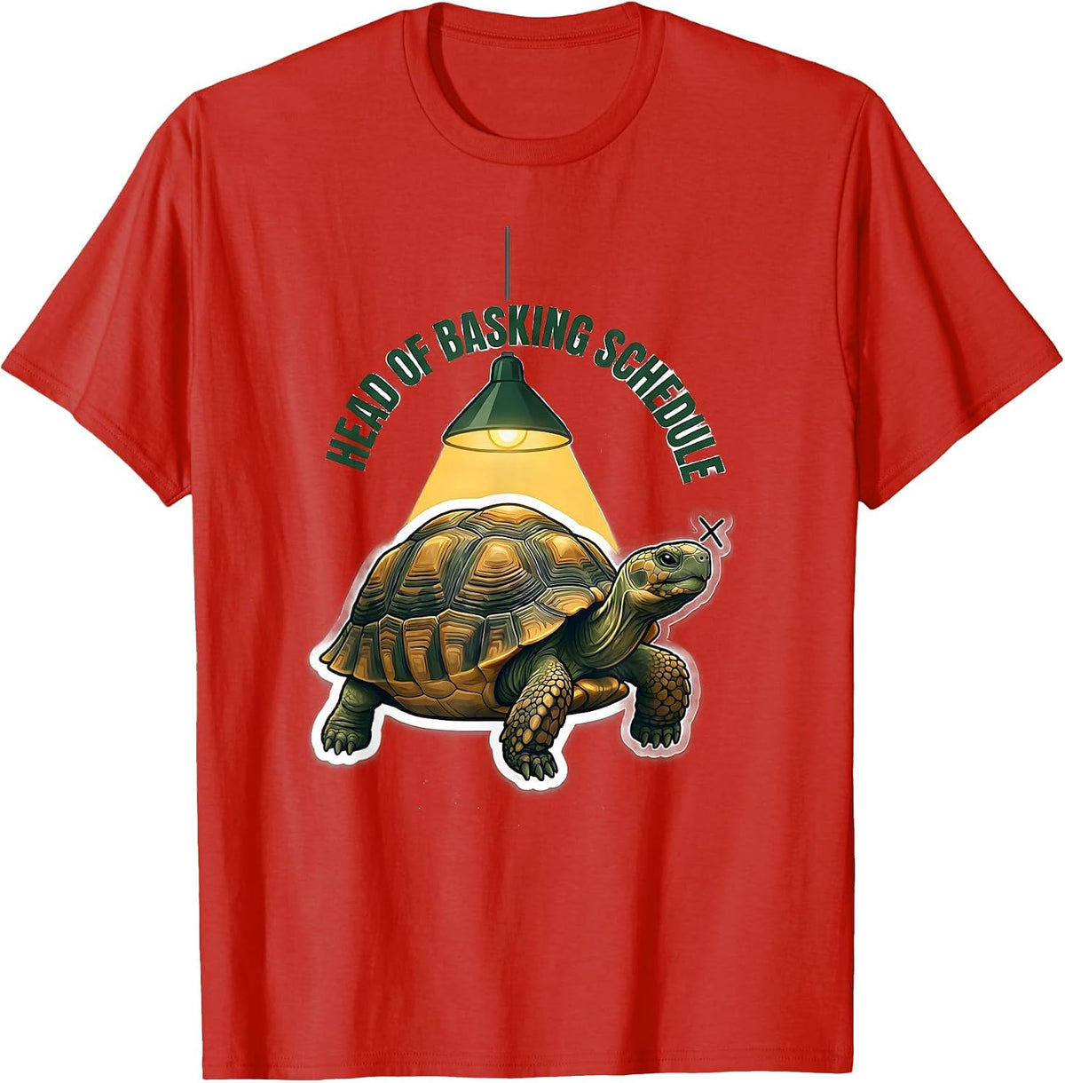 Men's Head Of Basking Schedule Funny Tortoise Lover Animal Humor T-Shirt - Red