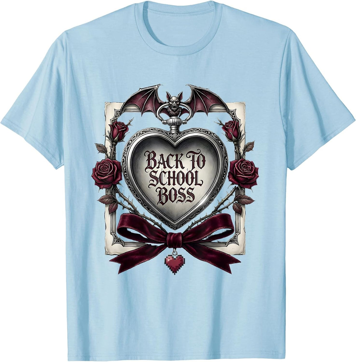 Men's Back to School Boss Technology and Gaming Teacher T-Shirt - Baby Blue