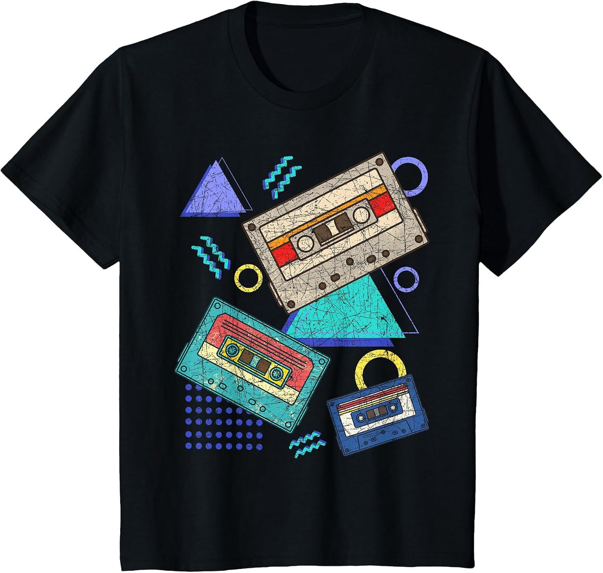 Retro 80s Music Cassette 1980 Theme Party Eighties T-Shirt - Black