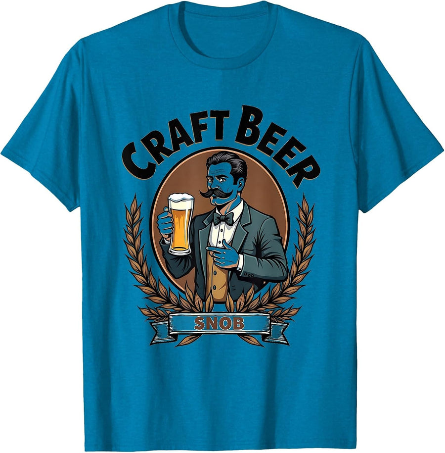 Craft Beer Snob Mens Beer Lover Design T-Shirt - Sapphire Blue