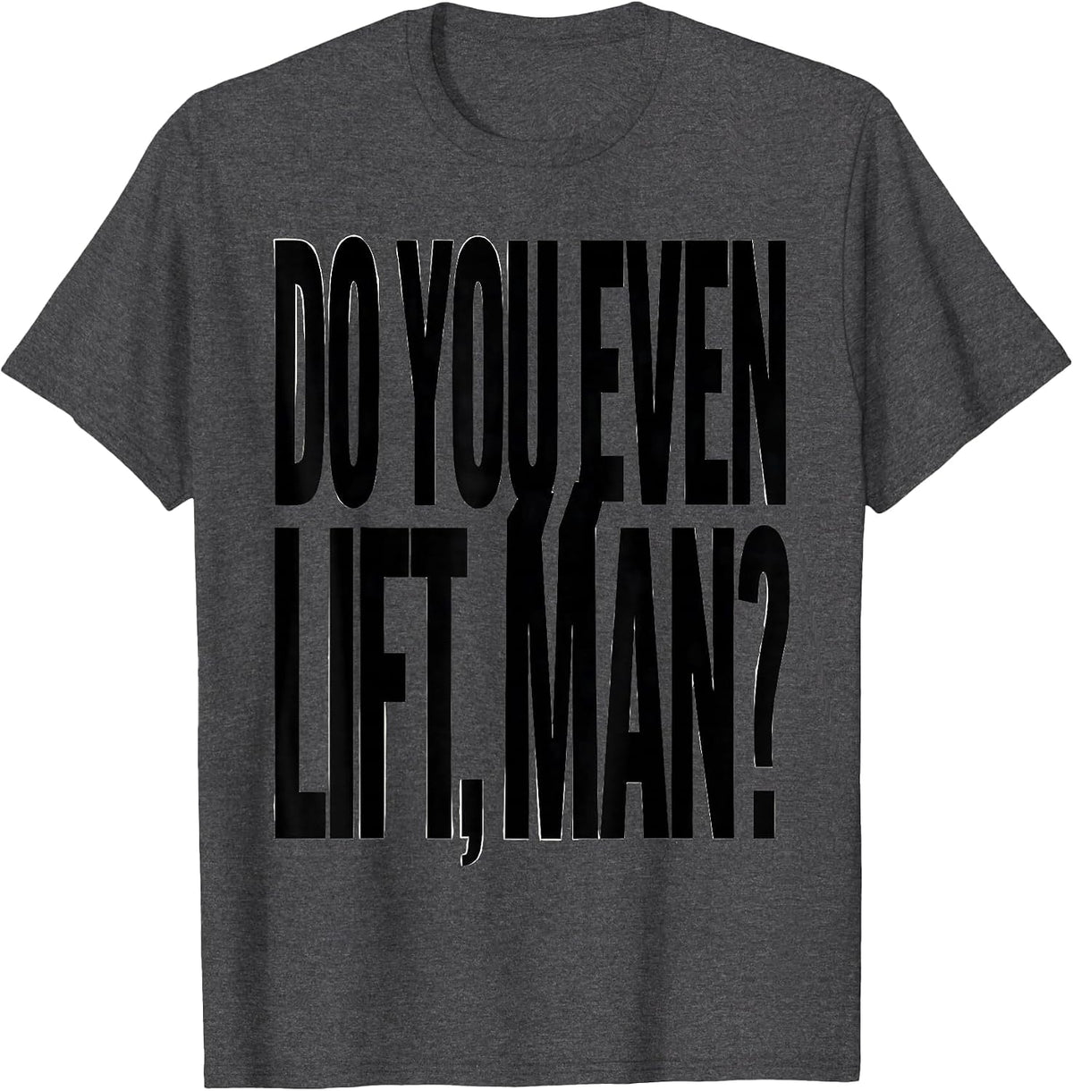 Men's Do You Even Lift, Man? Funny Skiing Snowboarding Ballet T-Shirt - Dark Heather Grey