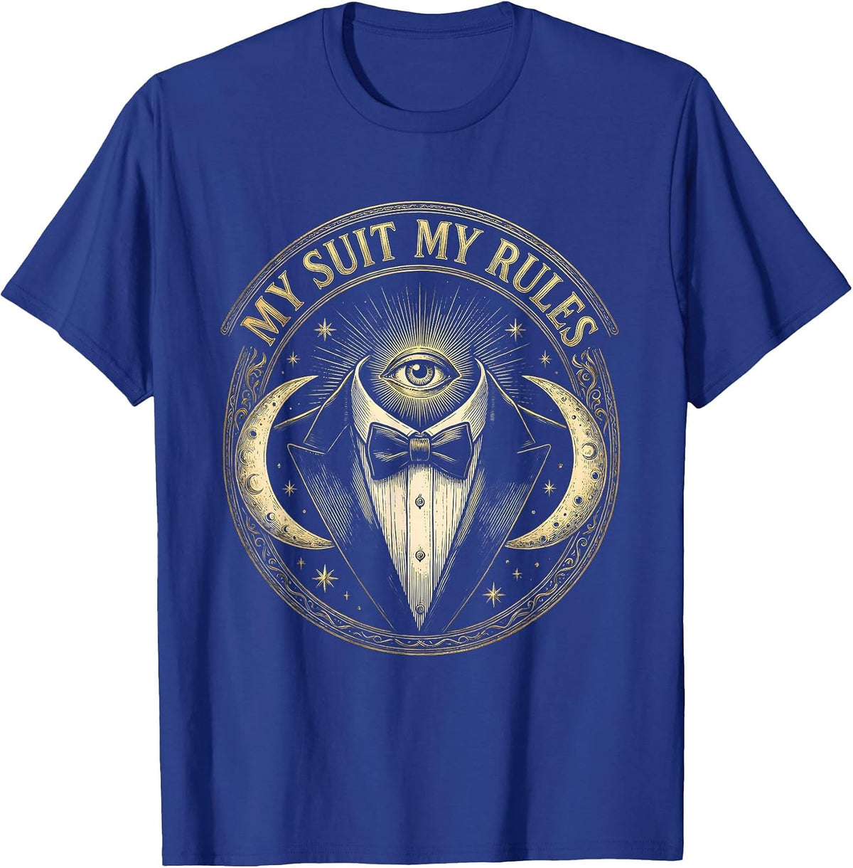 My Suit My Rules Tuxedo Graphic Design T-Shirt - Royal Blue
