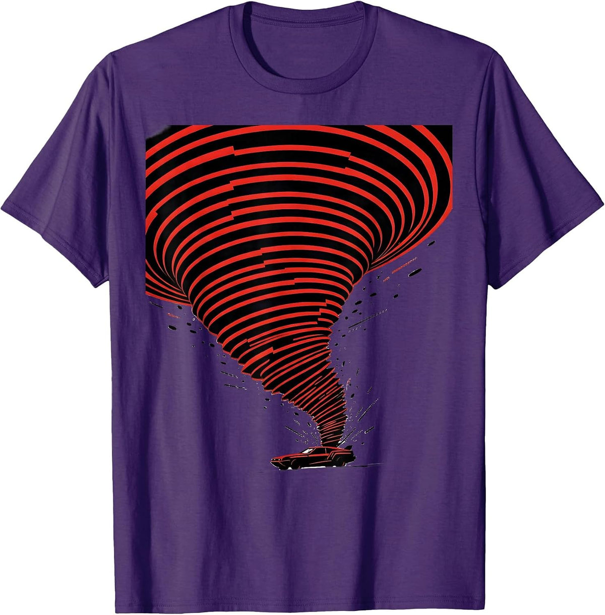 Radar Tornado Spiral Storm Chaser Meteorology Enthusiast T-Shirt - Purple