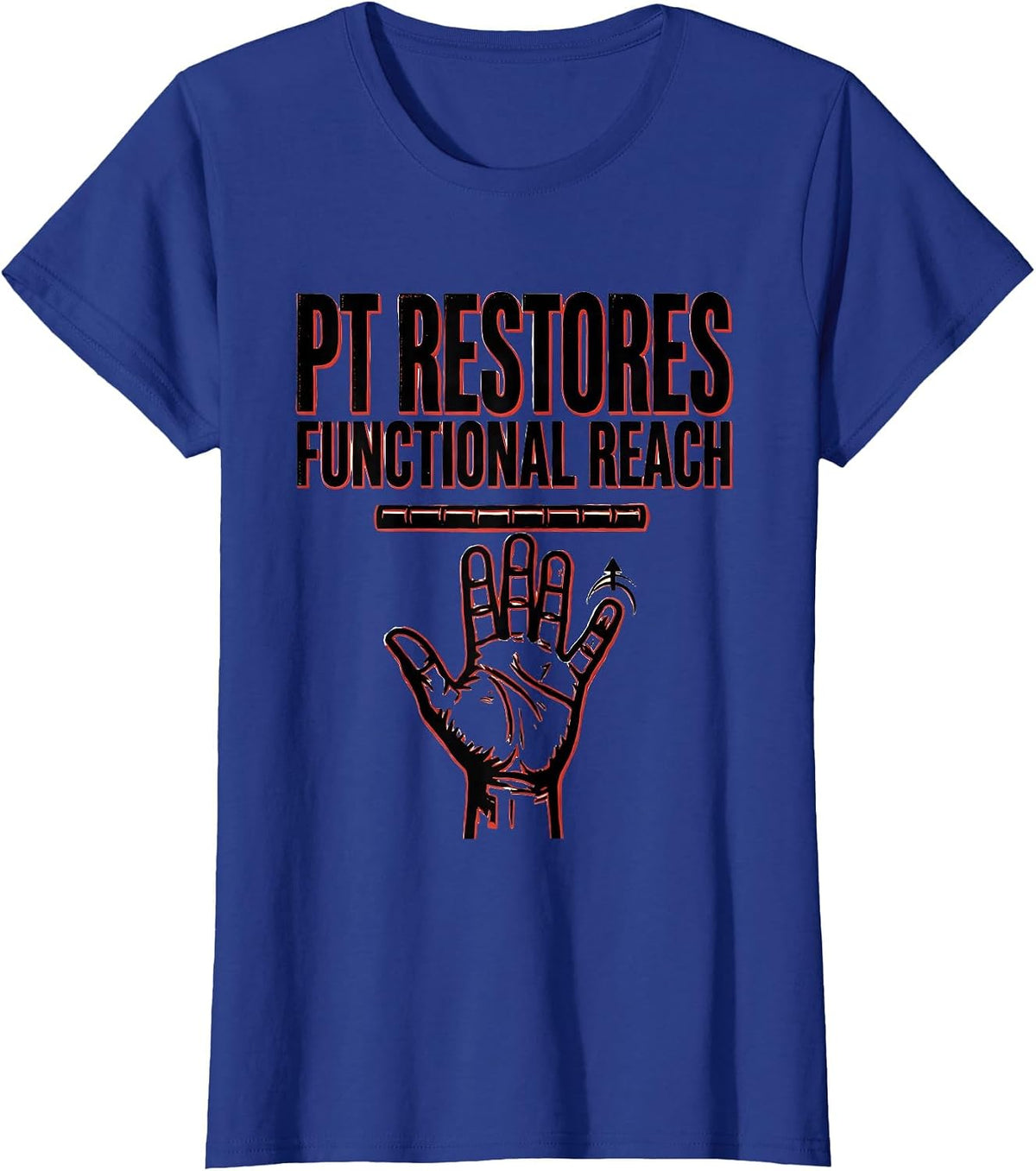 Women's PT Restores Functional Reach Stencil Graphic Physical T-Shirt - Royal Blue
