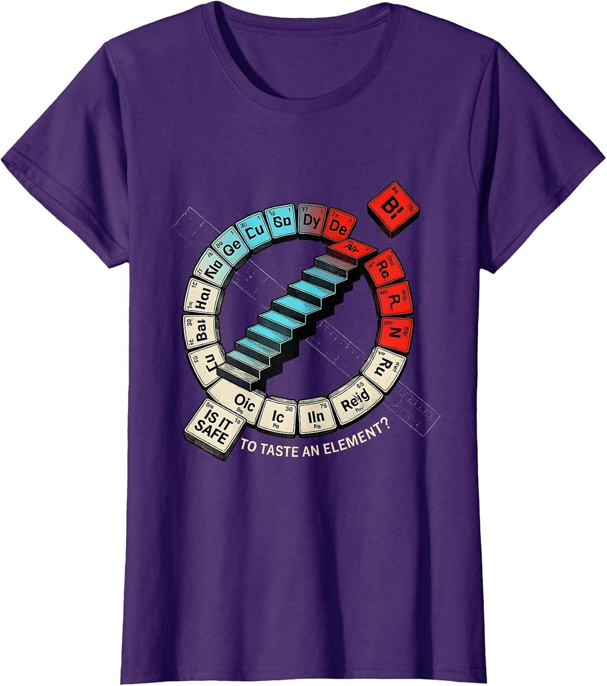 Women's Is It Safe To Taste An Element Funny Chemistry Teacher T-Shirt - Purple
