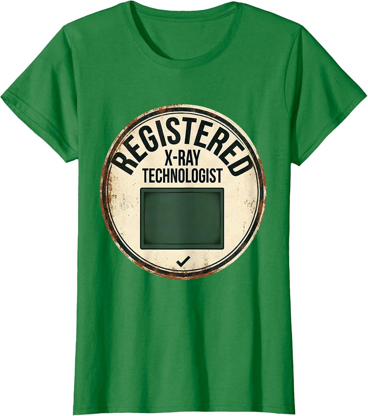 Women's Registered X-Ray Technologist Vintage Radiology Tech Gift T-Shirt - Kelly Green