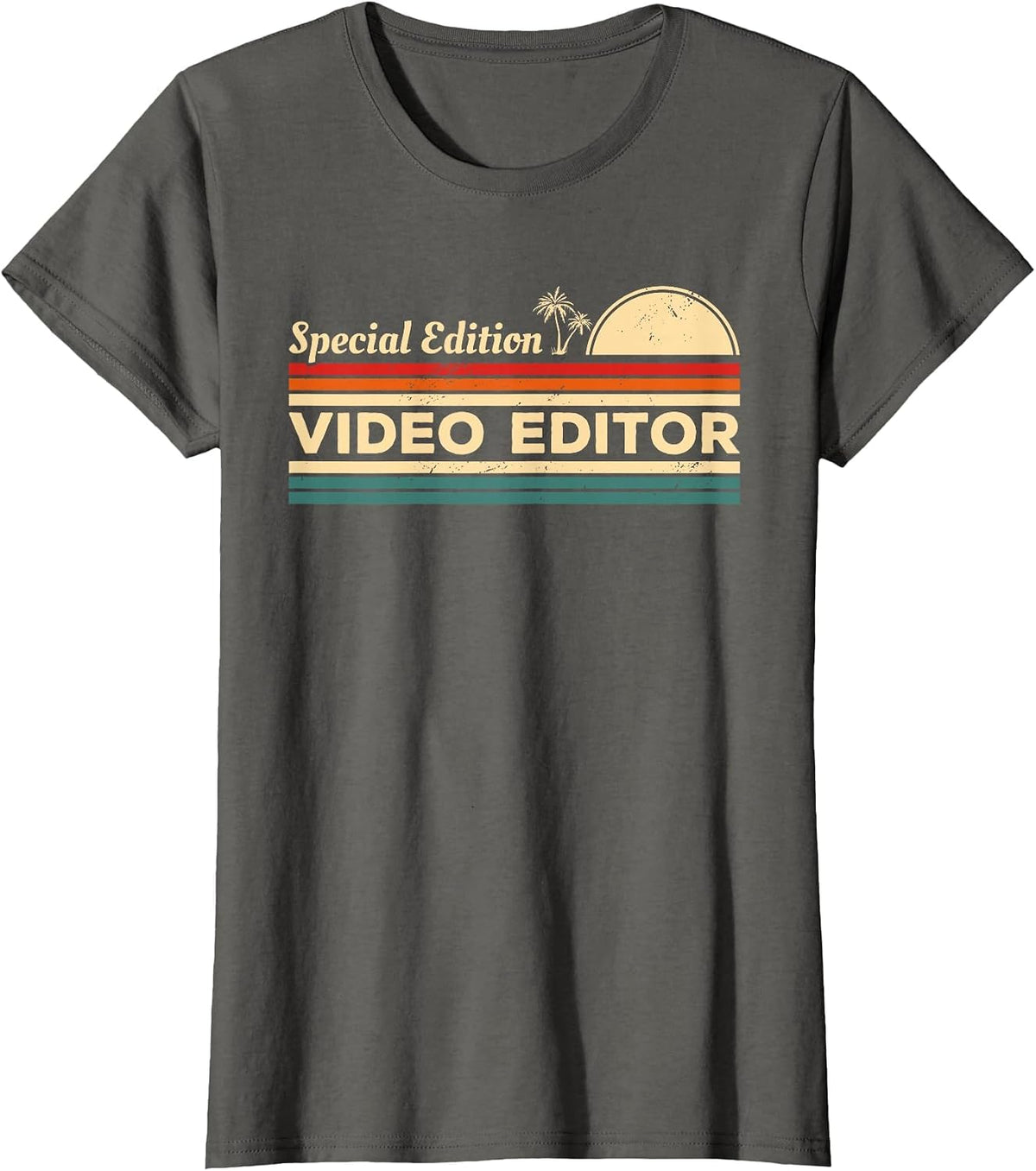 Vintage Special Edition Video Editor Editing T-Shirt - Asphalt Grey